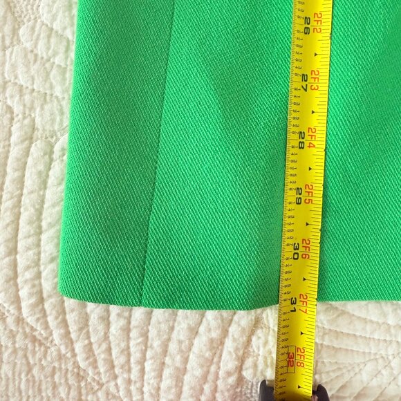 Vintage Kelly Green Mid Length Wool Blend Pea Coat by Rickie Freeman Size 4 - Picture 12 of 12